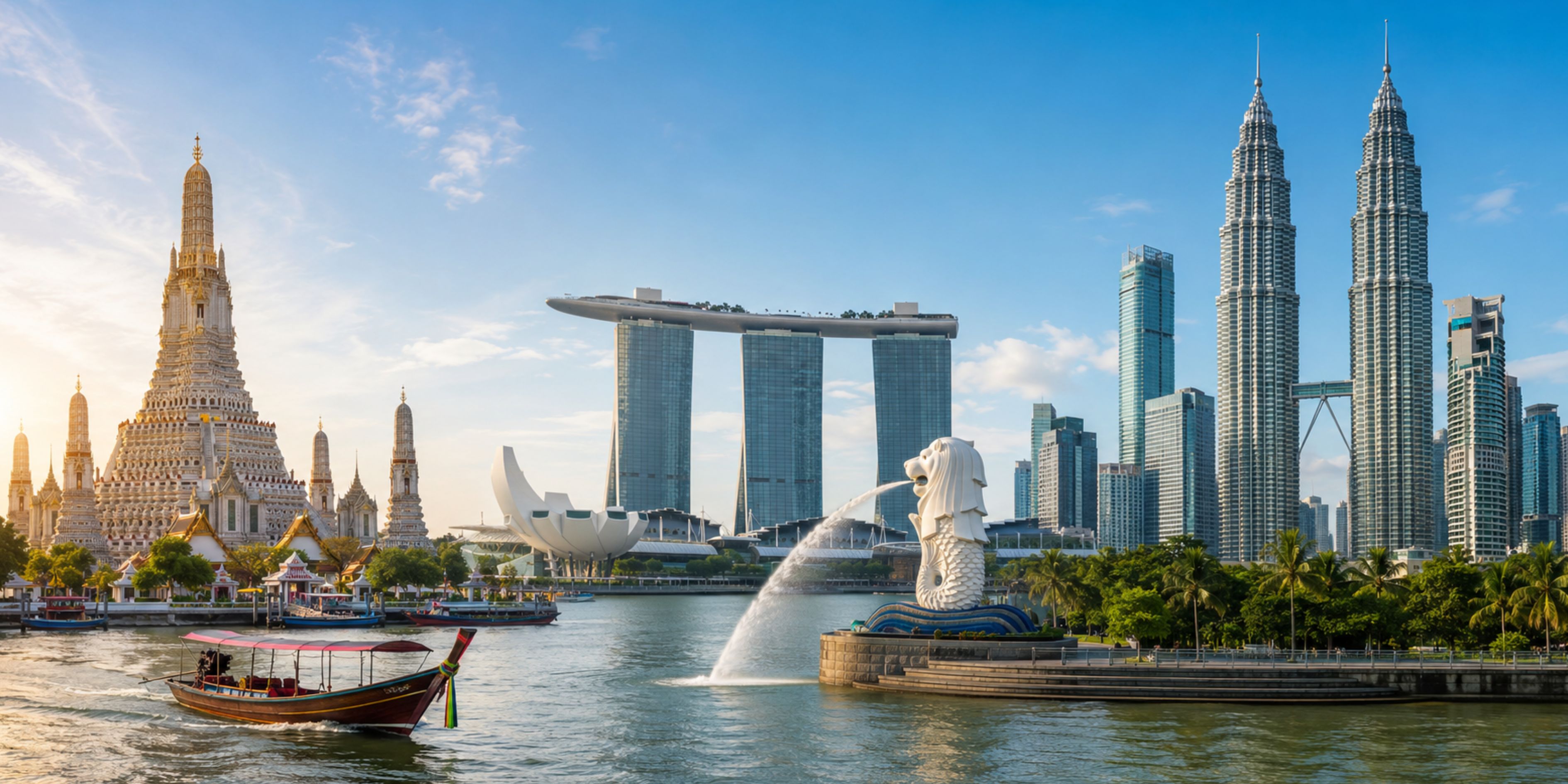 Travel eSIM for Asia 3 countries offering smooth connectivity across Thailand, Singapore, and Malaysia