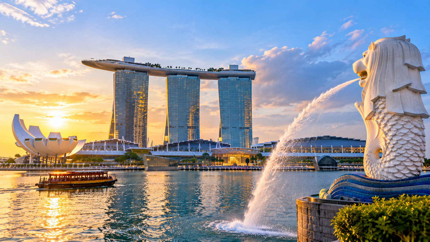 Singapore cityscape with travel eSIM enabling reliable mobile data and smooth roaming for visitors